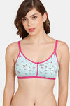 Rosaline Everyday Double Layered Non-Wired 3/4th Coverage T-Shirt Bra - Island Paradise — thumbnail 1